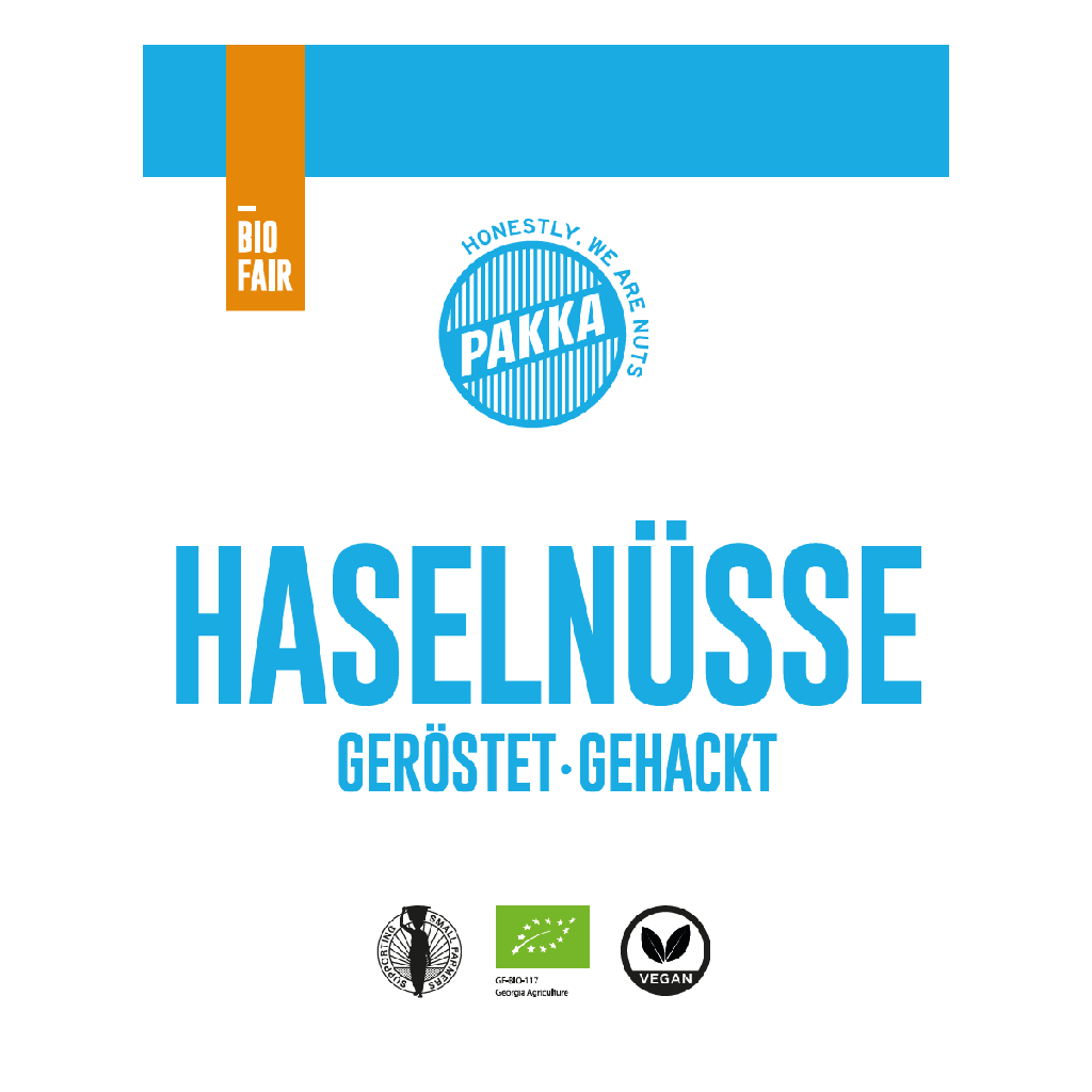 Haselnüsse geröstet, gehackt, Bio, 1kg