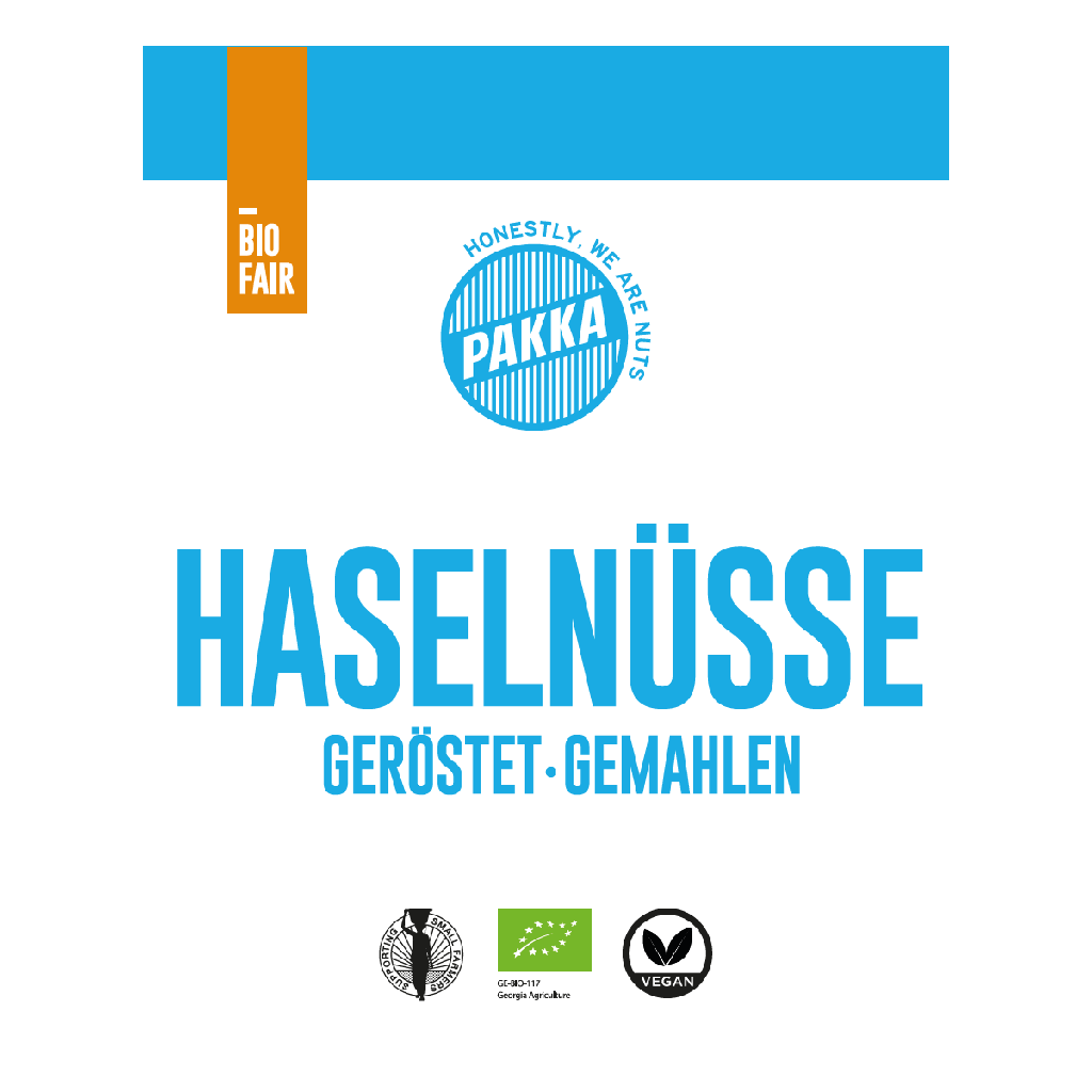 Haselnüsse geröstet, gemahlen, Bio, 1kg