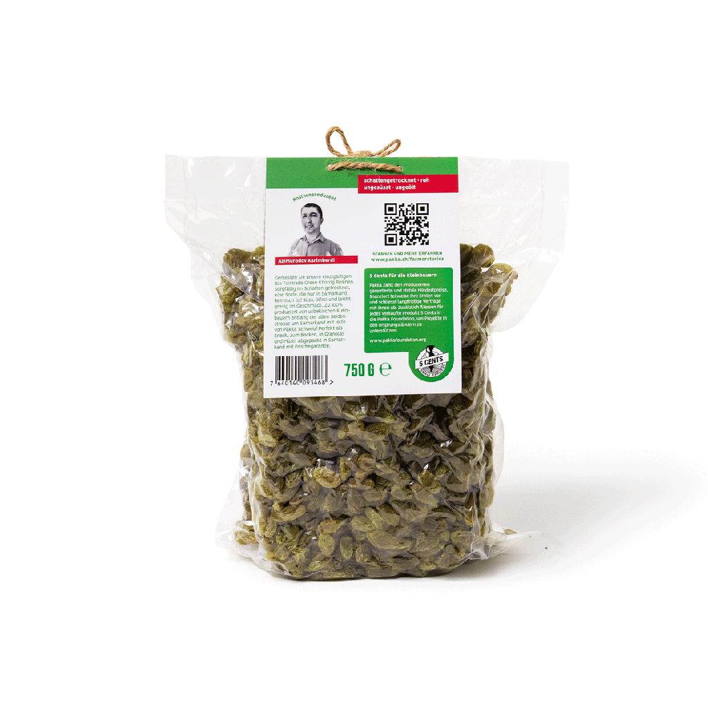 Grüne Khorog Rosinen, Bio, Fairtrade, 750g