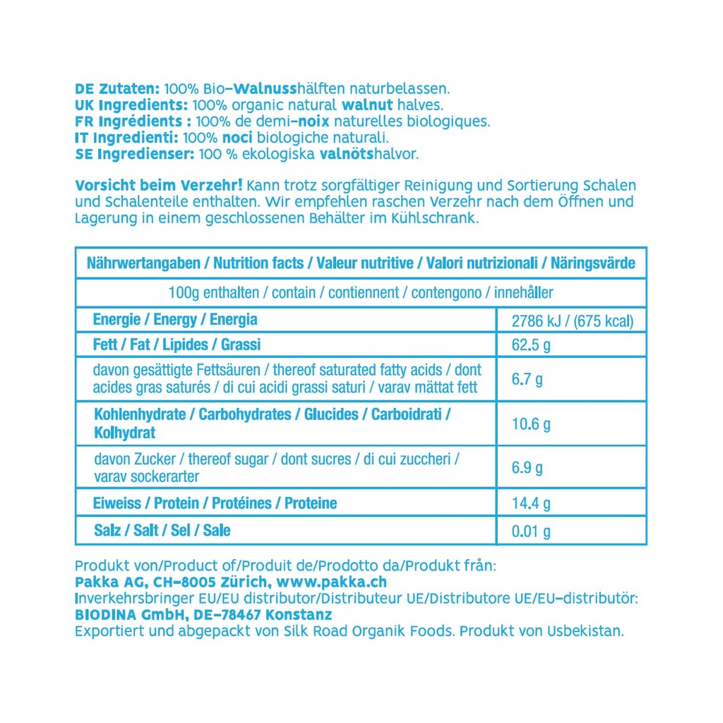 Wilde Baumnüsse, halbiert, Bio, Fairtrade, 1kg