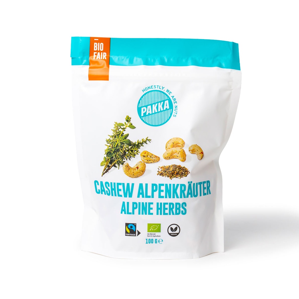 Cashew Alpenkräuter, geröstet, Bio und Fairtrade, 100g