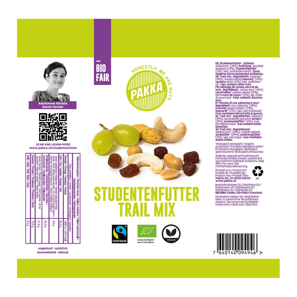 Studentenfutter, Bio, Fairtrade, 30g