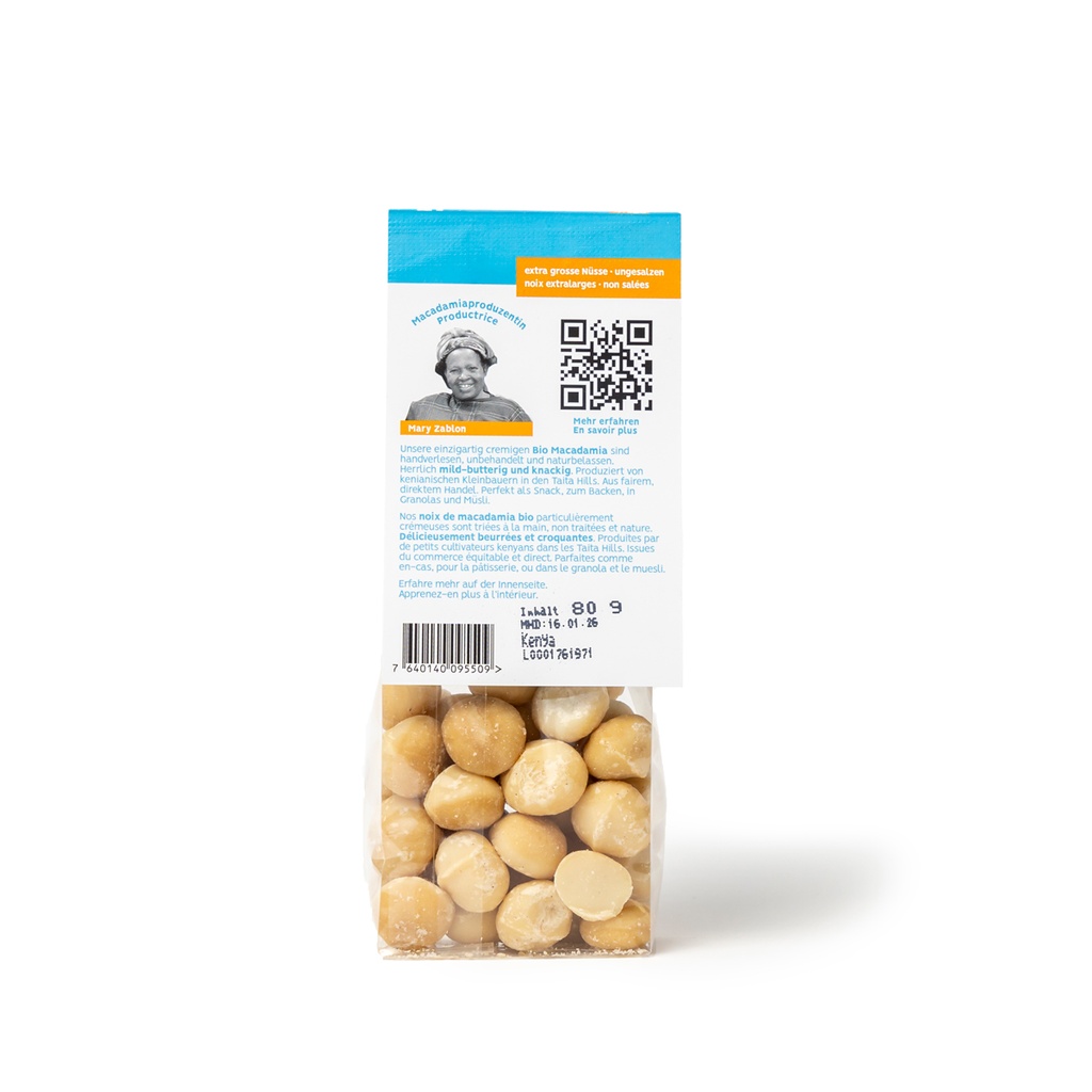 Macadamia nature, Bio, 80g