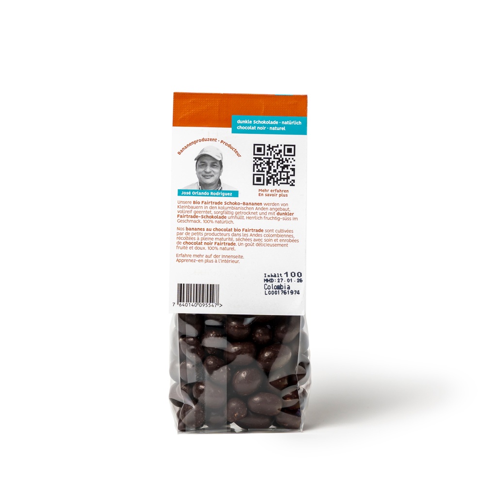 Schoko Bananen, Bio & fair, 100g