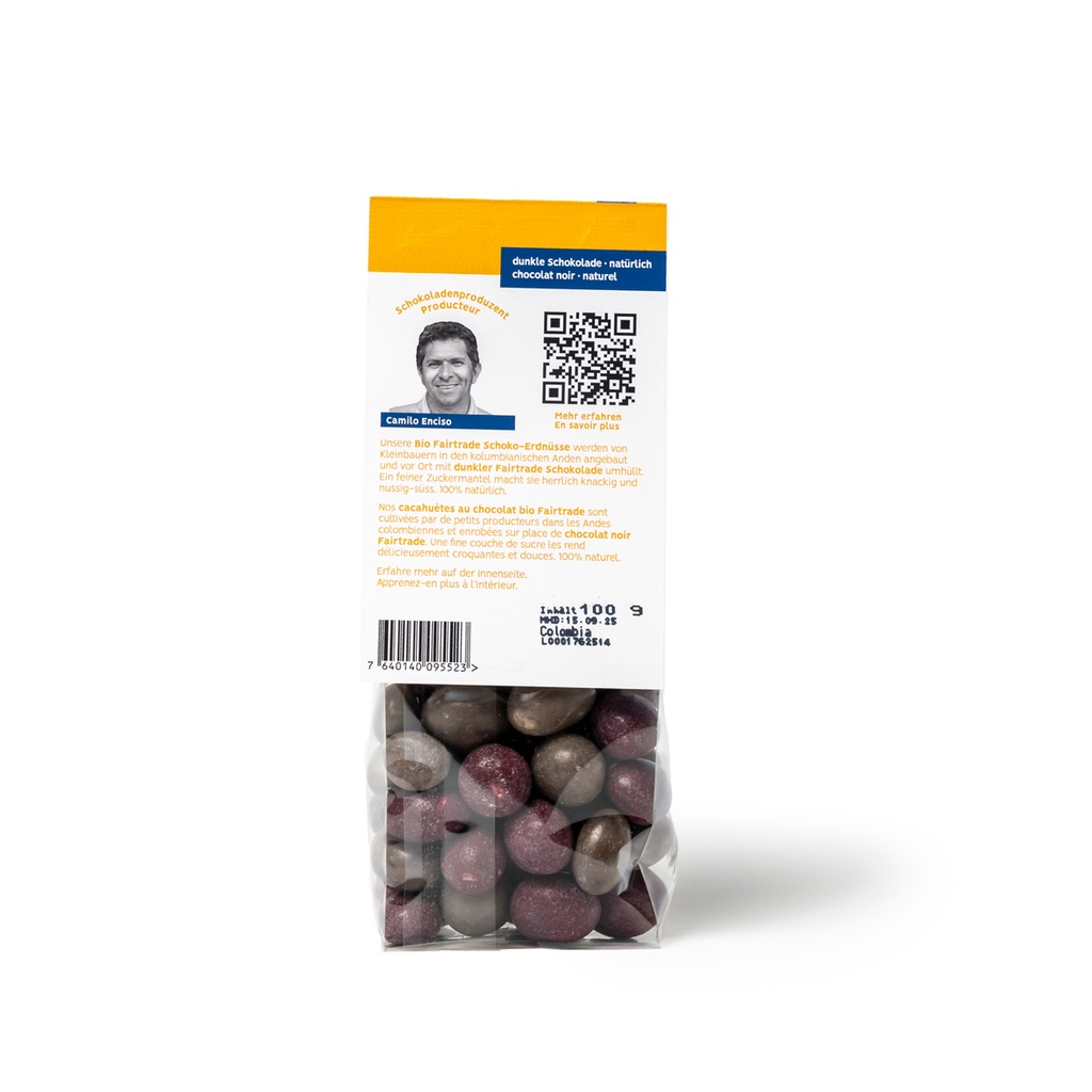 Schoko Erdnüsse, Bio & fair, 100g