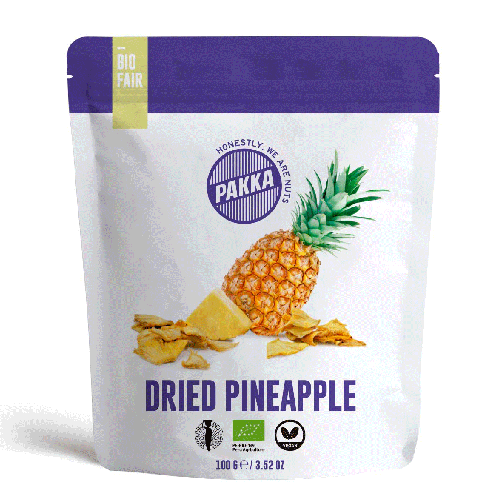 Ananas getrocknet, Bio, 100g