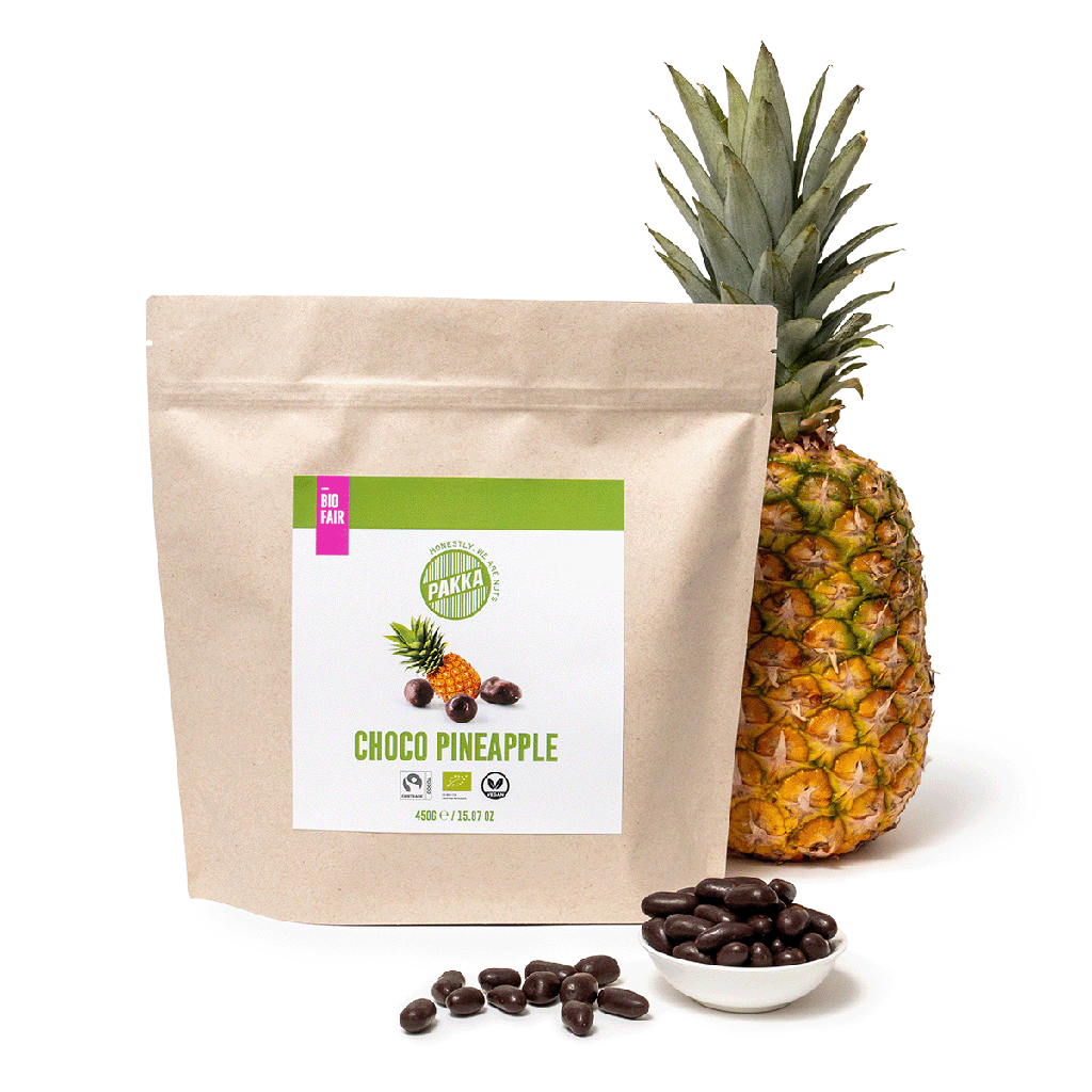 Ananas au chocolat, bio, 450g