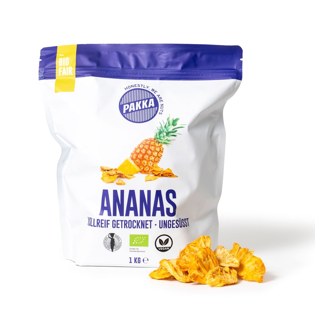 Ananas getrocknet, Bio, 1kg