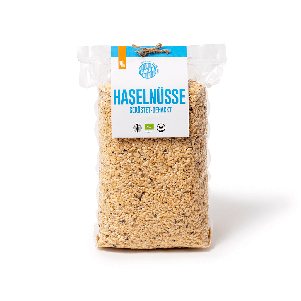 Haselnüsse geröstet, gehackt, Bio, 1kg