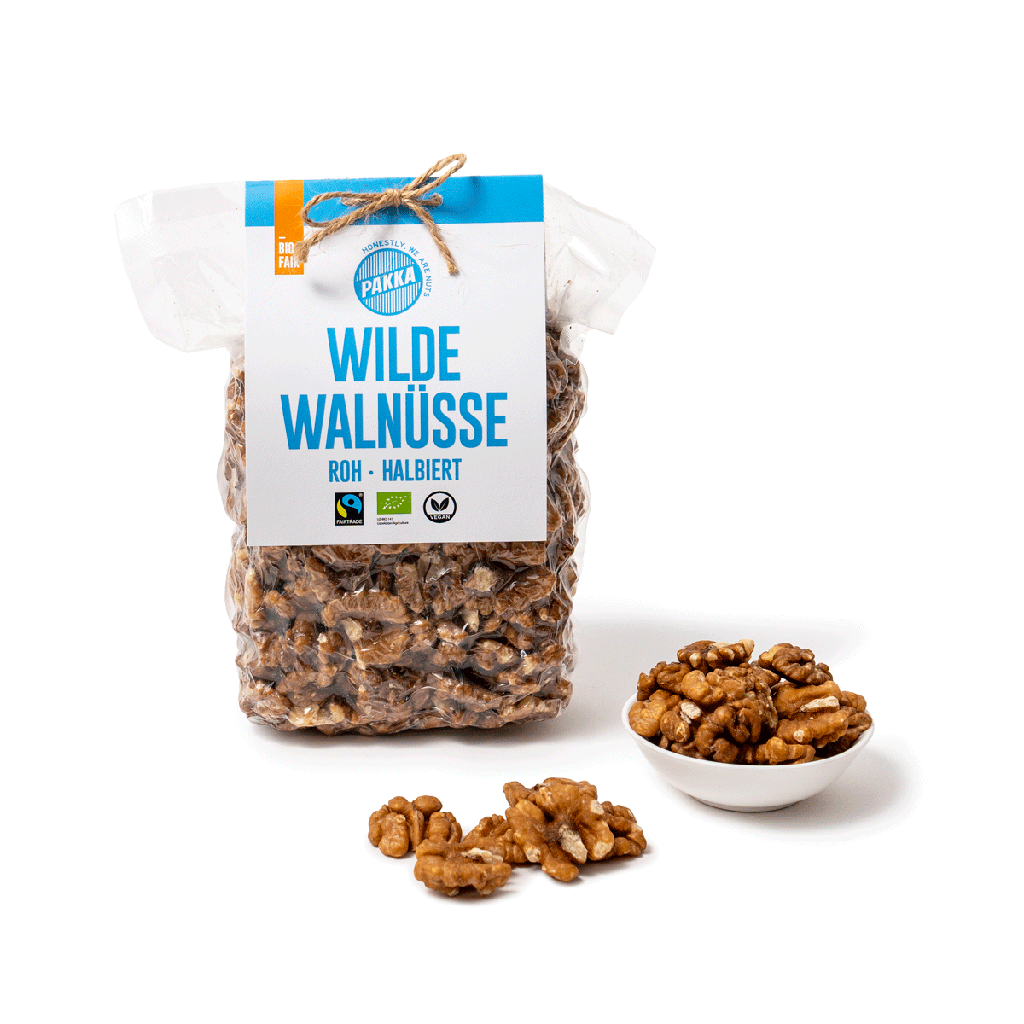 Wild picked walnuts, halved, organic, Fairtrade, 600g 