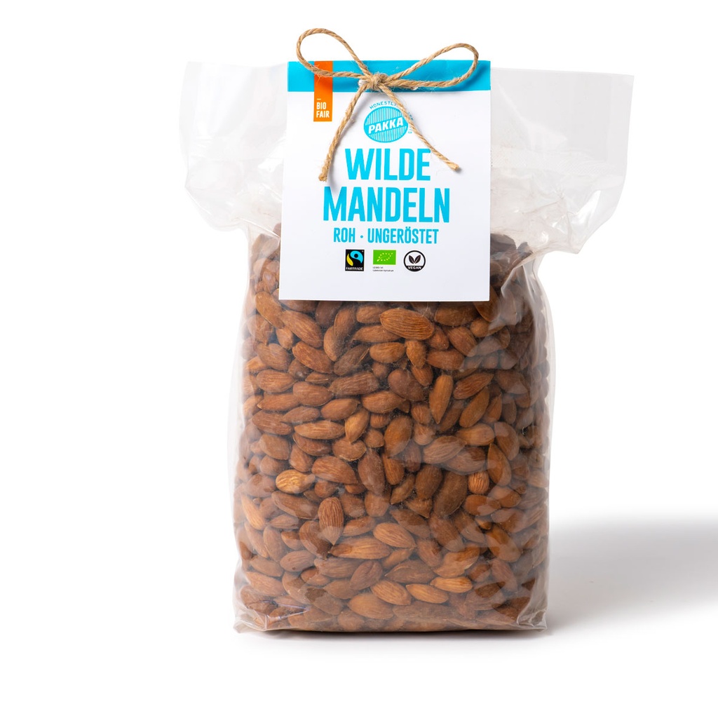 ﻿Wilde Bergmandeln naturbelassen, Bio, Fairtrade, 1kg﻿