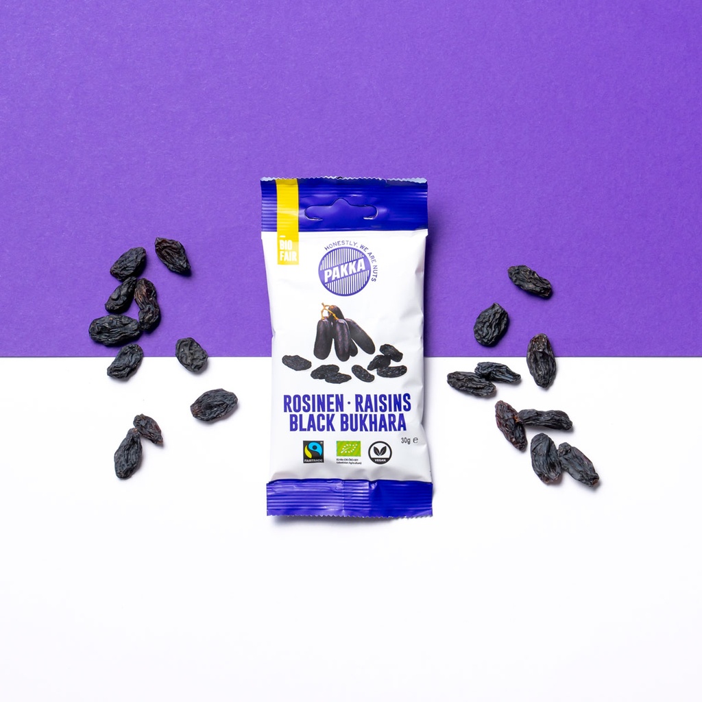 Raisins noirs Bukhara, bio, Fairtrade, 30g