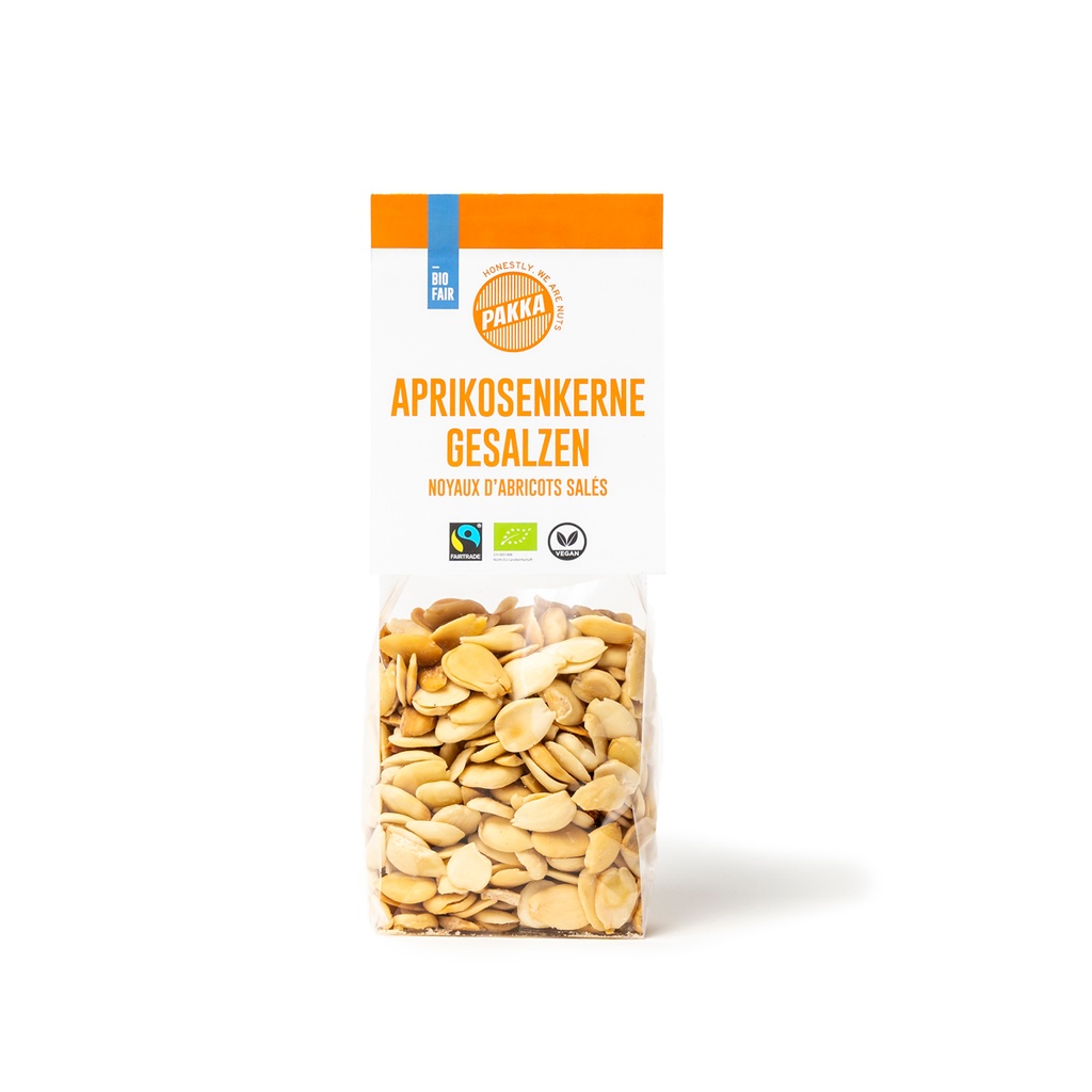 Aprikosenkerne Bio Fairtrade, geröstet und gesalzen, 150g