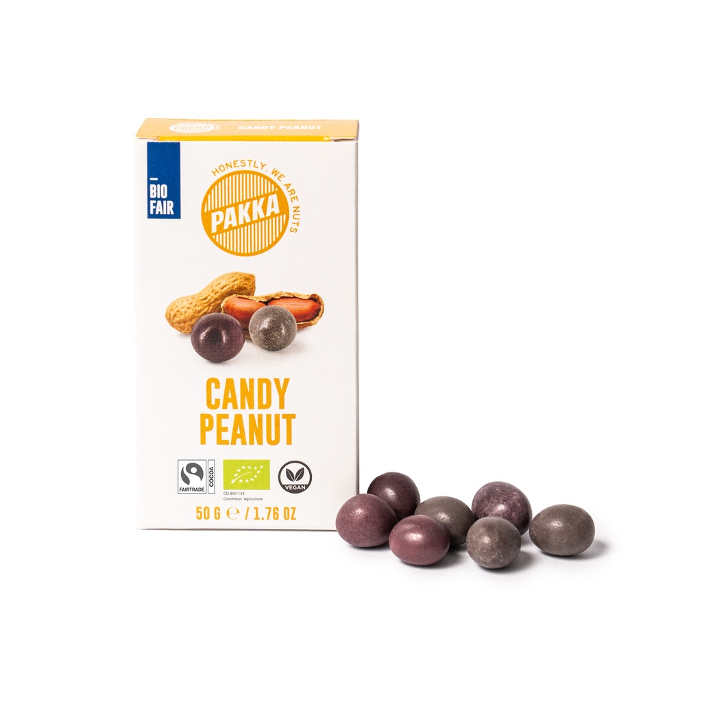 Peanut chocolate drops, organic, 50g