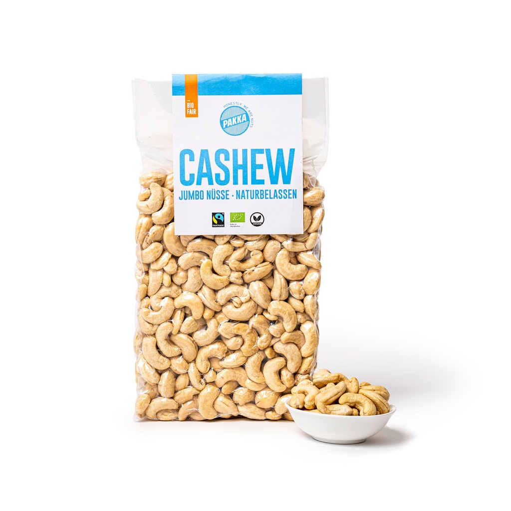 Cashew natural, Organic and Fairtrade, 1kg