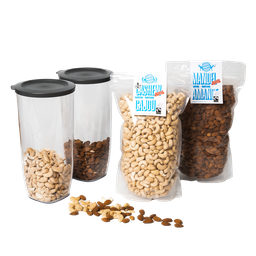 [101266] Nut storage set of 2, incl. 2 storage tins made