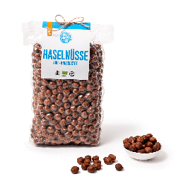 [103703] ﻿Haselnüsse Nature, mit Haut, Bio, 1kg﻿