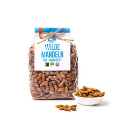 [100902] ﻿Wilde Bergmandeln naturbelassen, Bio, Fairtrade, 500g﻿